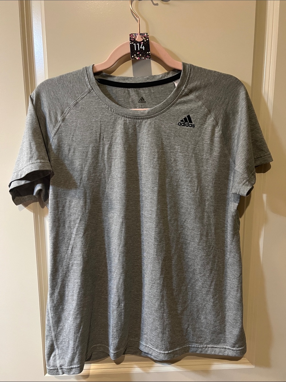 adidas Gray Short-Sleeve Athletic Tee H114